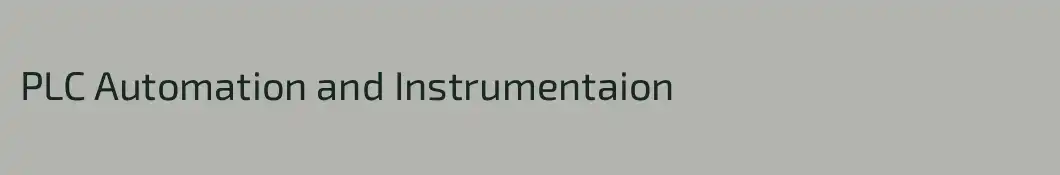 PLC Automation and Instrumentaion 